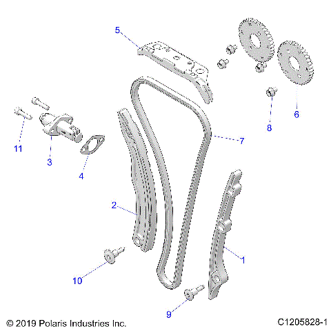 ENGINE, CAM CHAIN AND TENSIONER - Z21R4D92AM/BM/AC/BC (C1205828-1)