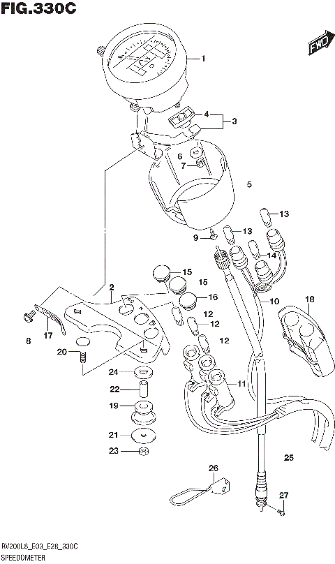 SPEEDOMETER (RV200L8 E33)