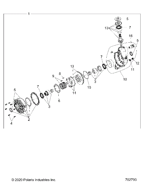 DRIVE TRAIN, FRONT GEARCASE - R21RRU99A9/AC/AP/AW/B9/BC/BP/BW (702793)