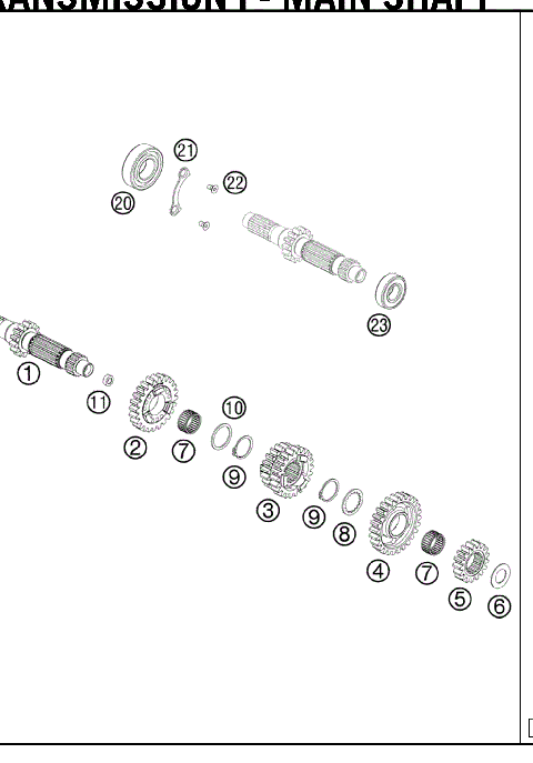 TRANSMISSION I - MAINSHAFT