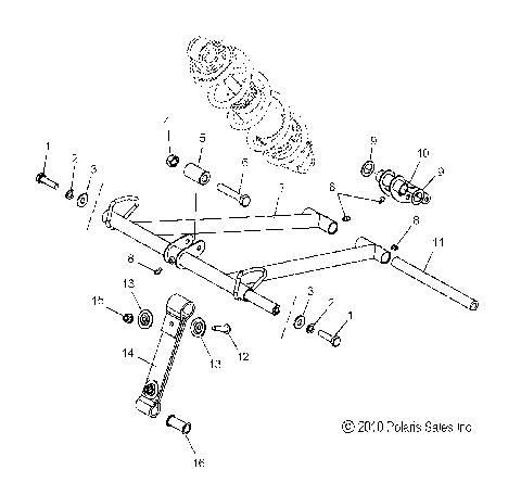 SUSPENSION, TORQUE ARM, FRONT - S11CM8GSA/GSB/GSL/GSM/GEA (49SNOWFTA11800PRMK)