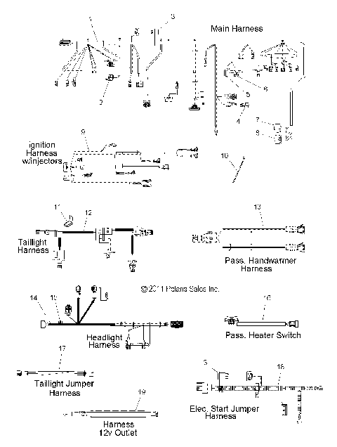 ELECTRICAL, WIRING HARNESSES - S12PT6HSL/HEL (49SNOWHARNESS12600)