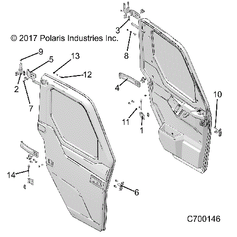 BODY, DOOR, FRONT, FULL, MOUNTING - R19RSU99A9/AD/B9/BD (C700146)