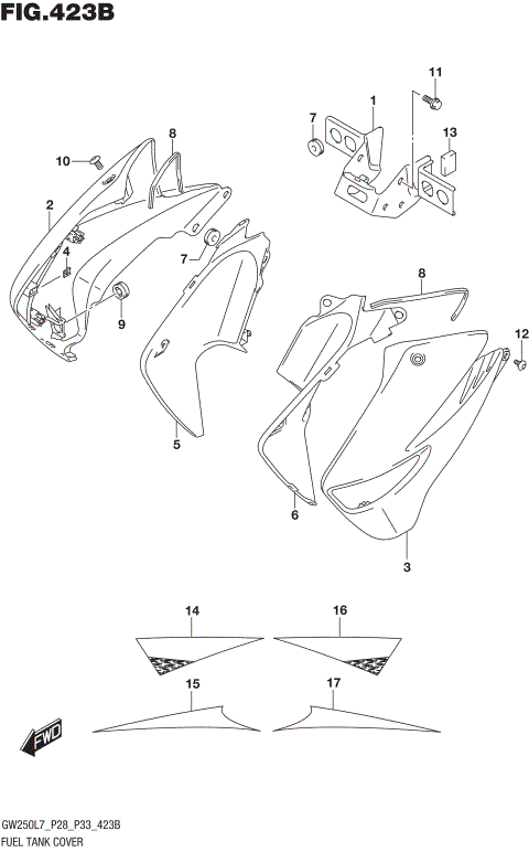 FUEL TANK COVER (GW250ZL7 P28)