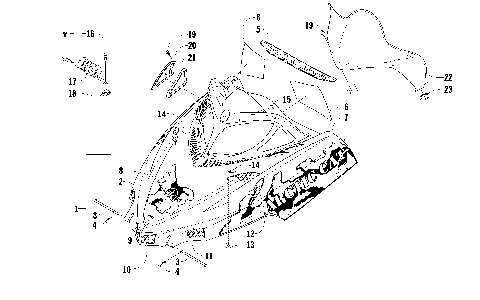 HOOD AND WINDSHIELD ASSEMBLY [90198]