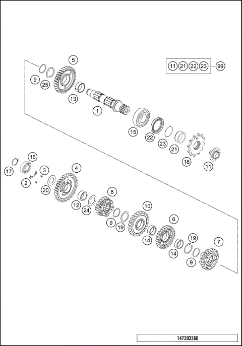 TRANSMISSION II - COUNTERSHAFT