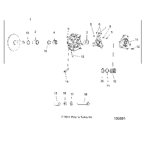 DRIVE TRAIN, PRIMARY CLUTCH - A19SXN85A8 (100591)