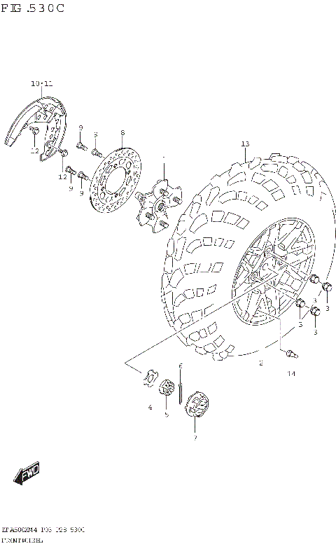 FRONT WHEEL (LT-A500XPZ)