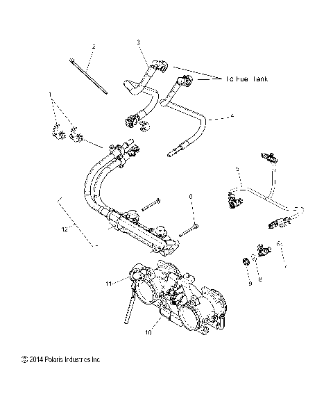 FUEL SYSTEM, RAIL, LINES and THROTTLE BODY - S15DP8 ALL OPTIONS (49SNOWFUELLINE15PROS)