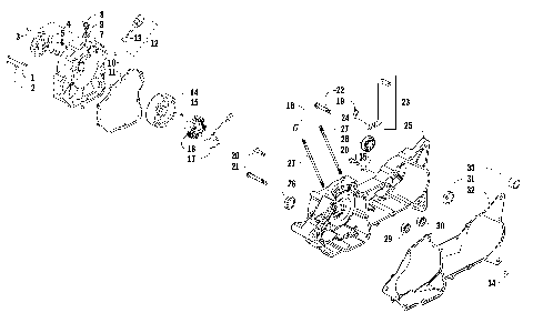RIGHT CRANKCASE AND COVER ASSEMBLY [89391]