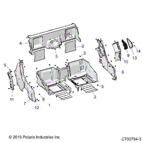BODY, REAR CLOSEOFF AND FENDERS - G21GAB99CM/FM (C700794-3)