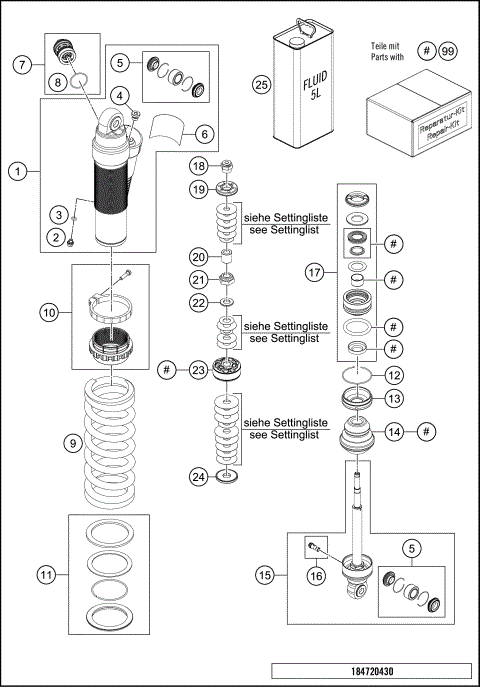 SHOCK ABSORBER DISASSEMBLED