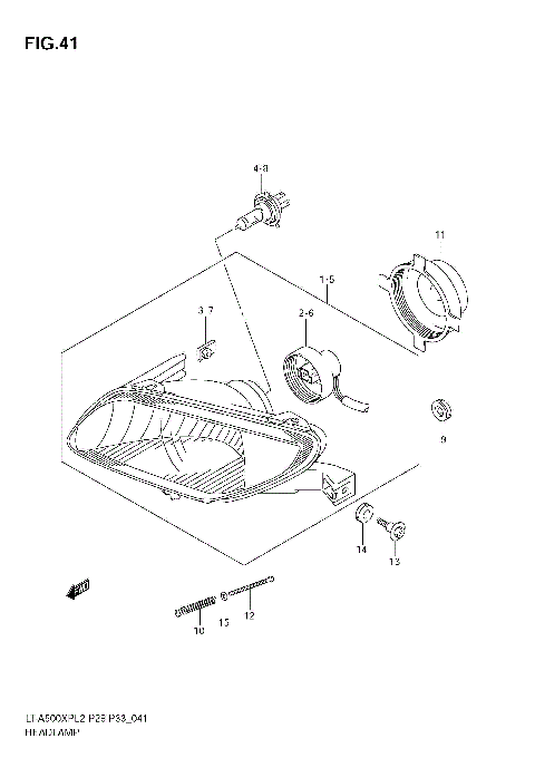 HEADLAMP (LT-A500XPZL2 E33)