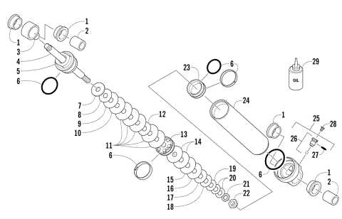 REAR SUSPENSION REAR ARM SHOCK ABSORBER