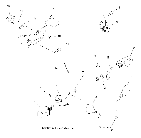 ELECTRICAL, TURN SIGNALS, HORN and MIRRORS - A10DH50FX (49ATVTURNSIG08SPTRG500QD)