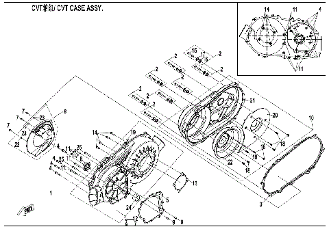 CVT CASE ASSY.