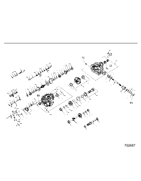 DRIVE TRAIN, MAIN GEARCASE INTERNALS - Z21A4E99AX/BX(702687)