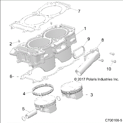 ENGINE, CYLINDER AND PISTON - Z19VGE99AK/AW/BK/BW (C700106-5)