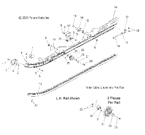 SUSPENSION, RAIL MOUNTING, U.S. - S12PR5BSA/BSL (49SNOWSUSPRAIL11600SB)