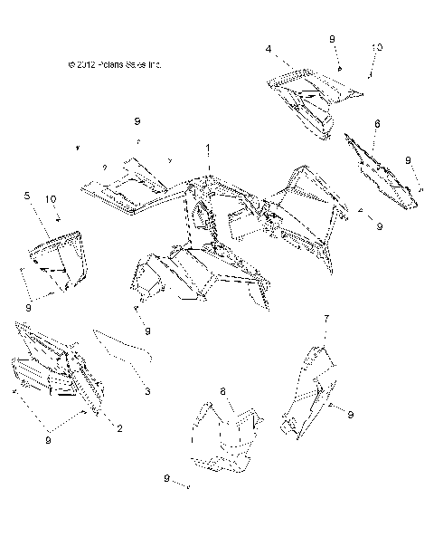BODY, FRONT CAB and SIDE PANELS - A15SVA85HD (49ATVCAB13850SCRAM)