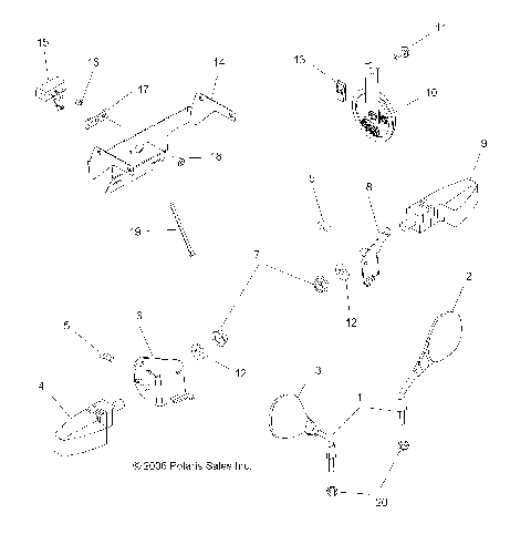 TURN SIGNALS/MIRRORS/HORN - A07MH50FC (49ATVTURNSIG075EFIIN)