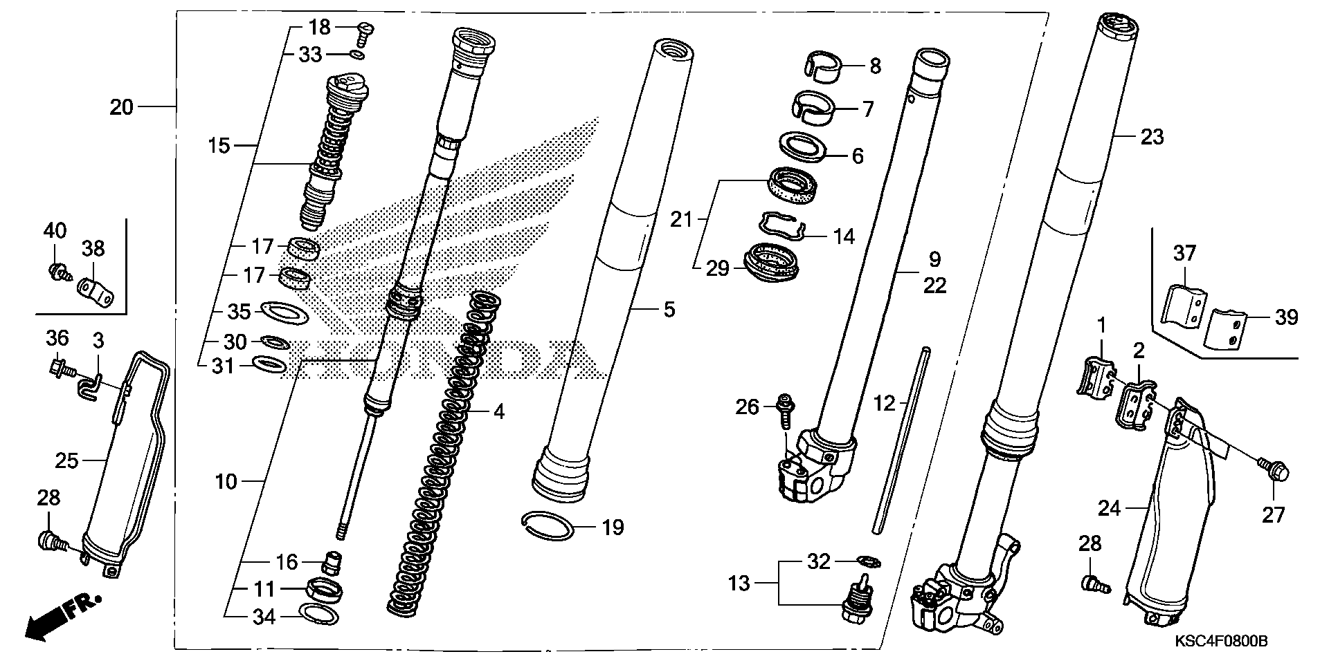 M 2023 Honda CT125A AC FRONT FORK Motorcycles Parts Finder
