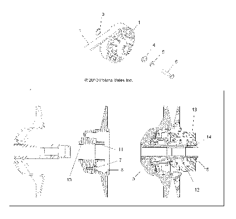 DRIVE TRAIN, SECONDARY CLUTCH - A14MH46AA/AH/MS46AA (49ATVCLUTCHDRIVEN11SP400)
