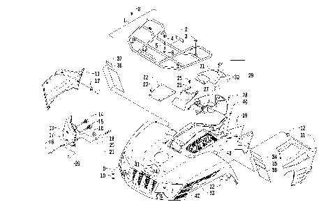 FRONT RACK, BODY PANEL, AND HEADLIGHT ASSEMBLIES [94502]