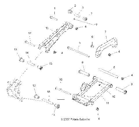 SUSPENSION, REAR - A07LB27FA/LH27FB (49ATVSUSPRR07HAWK)
