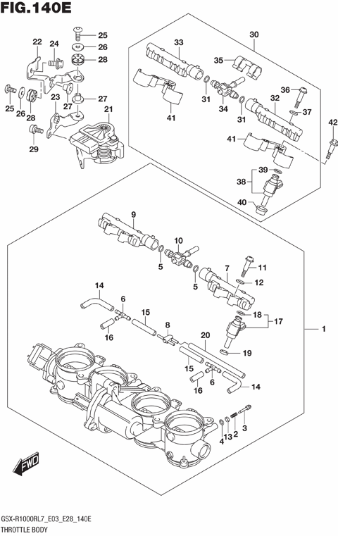 THROTTLE BODY (GSX-R1000RZL7 E28)