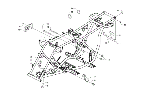 FRAME AND RELATED PARTS ASSEMBLY