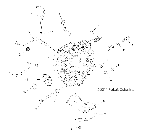 DRIVE TRAIN, MAIN GEARCASE MOUNTING - A13EA32FA (49ATVGEARCASEMTG12BOSSI)