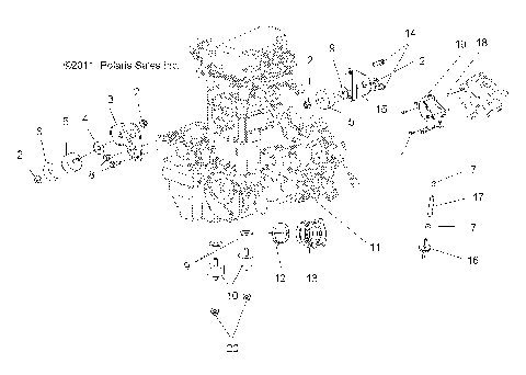 ENGINE, MOUNTING - A12CF76FF (49ATVENGINEMTG12SP6X6)