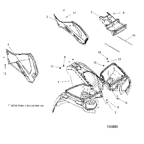 BODY, FRONT CAB and SIDE PANELS - A20SEA57A1/A4/A7/A9/B1/B4/B7/B9 [100899]