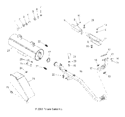 ENGINE, EXHAUST - R09RB50AF (49RGREXHAUST095002X4)