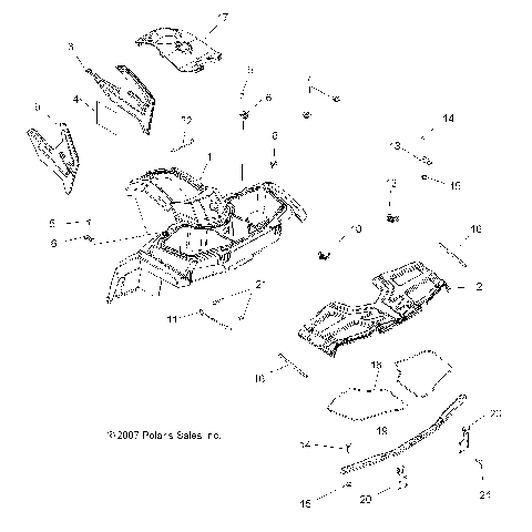 BODY, FRONT CAB and FRONT BOX COVER - A08LH27AW/AX/AZ (49ATVCAB08SP300)