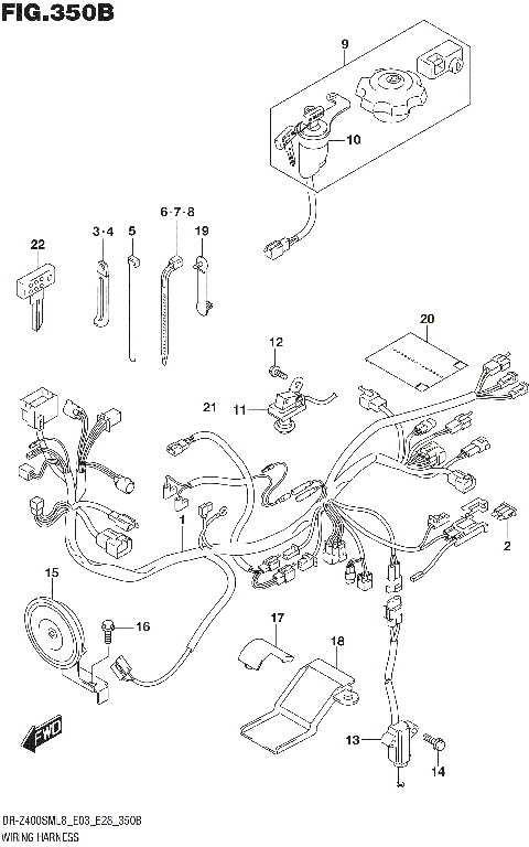 WIRING HARNESS (DR-Z400SML8 E28)