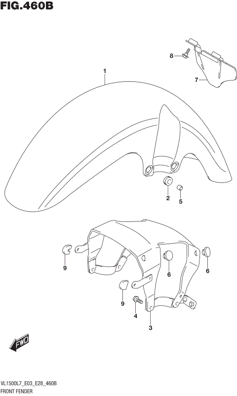 FRONT FENDER (VL1500BL7 E28)