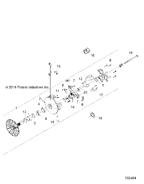 DRIVE TRAIN, PRIMARY CLUTCH - Z19VDE92AC/BC/AD/BD/AM/BM/LM/LAG/BG (702484)