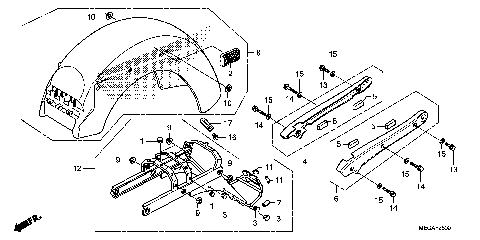 REAR FENDER@GRAB RAIL