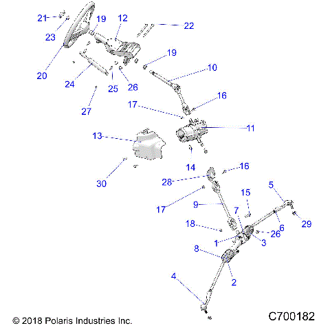 STEERING, STEERING ASM. - G21GAB99CM/FM (C700182)