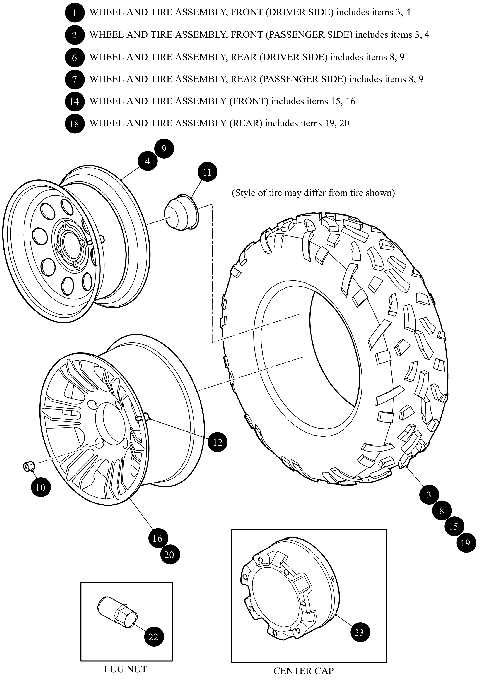 WHEELS AND TIRES [302435]