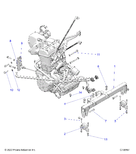 ENGINE, MOUNTING & LONG BLOCK - R23TAE99AD/BD/AP/BP (C0703508-2)