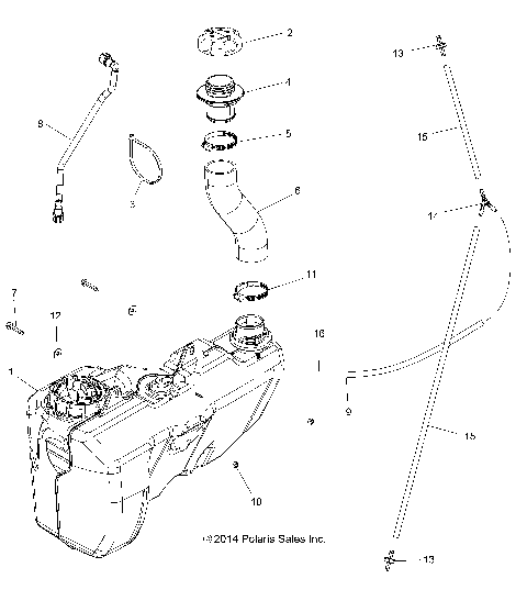 BODY, FUEL TANK - A15SVA85HD (49ATVFUEL15SCRM1)