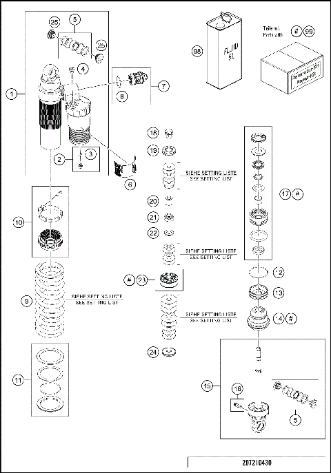SHOCK ABSORBER DISASSEMBLED