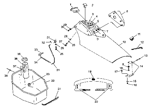 FRONT STORAGE COMPARTMENT - B984573 (4946554655a008)