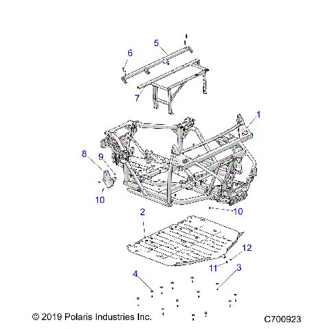 CHASSIS, MAIN FRAME AND SKID PLATES - R21RRED4FA/NA/SCA (C700923)