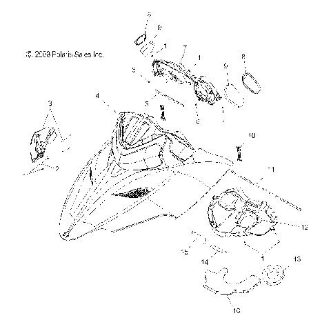 BODY, HOOD ASM. - S09PE8ES/EEL (49SNOWHOOD09800SB)