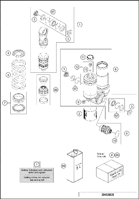 SHOCK ABSORBER DISASSEMBLED