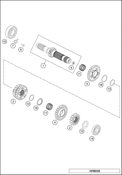 TRANSMISSION I - MAIN SHAFT